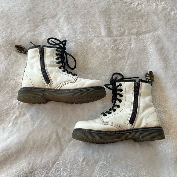 Dr. Martens 1460 8-Eye Boots in White - Picture 3 of 8
